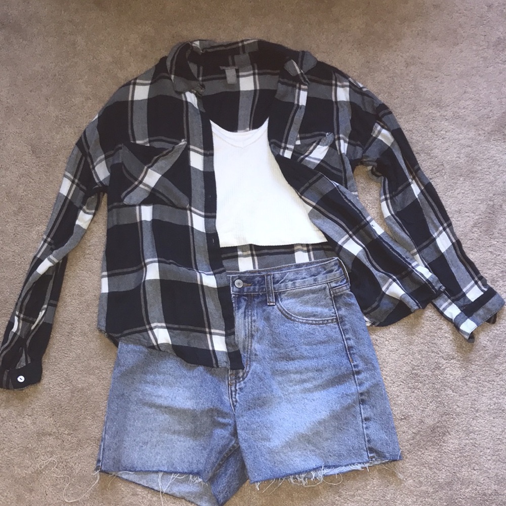 charlotte russe plaid shirt - will be donating soon!